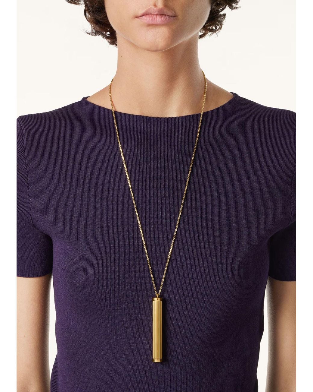 Loro Piana Metallic Pen Necklace