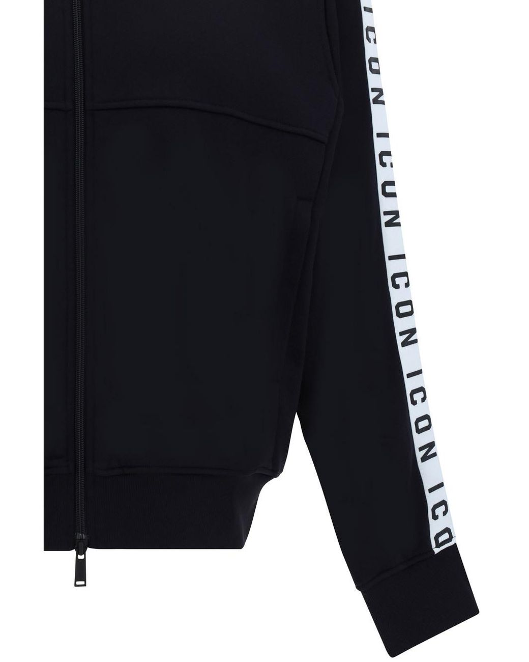 DSquared² Blue Logo Printed Zip-Up Sweatshirt for men