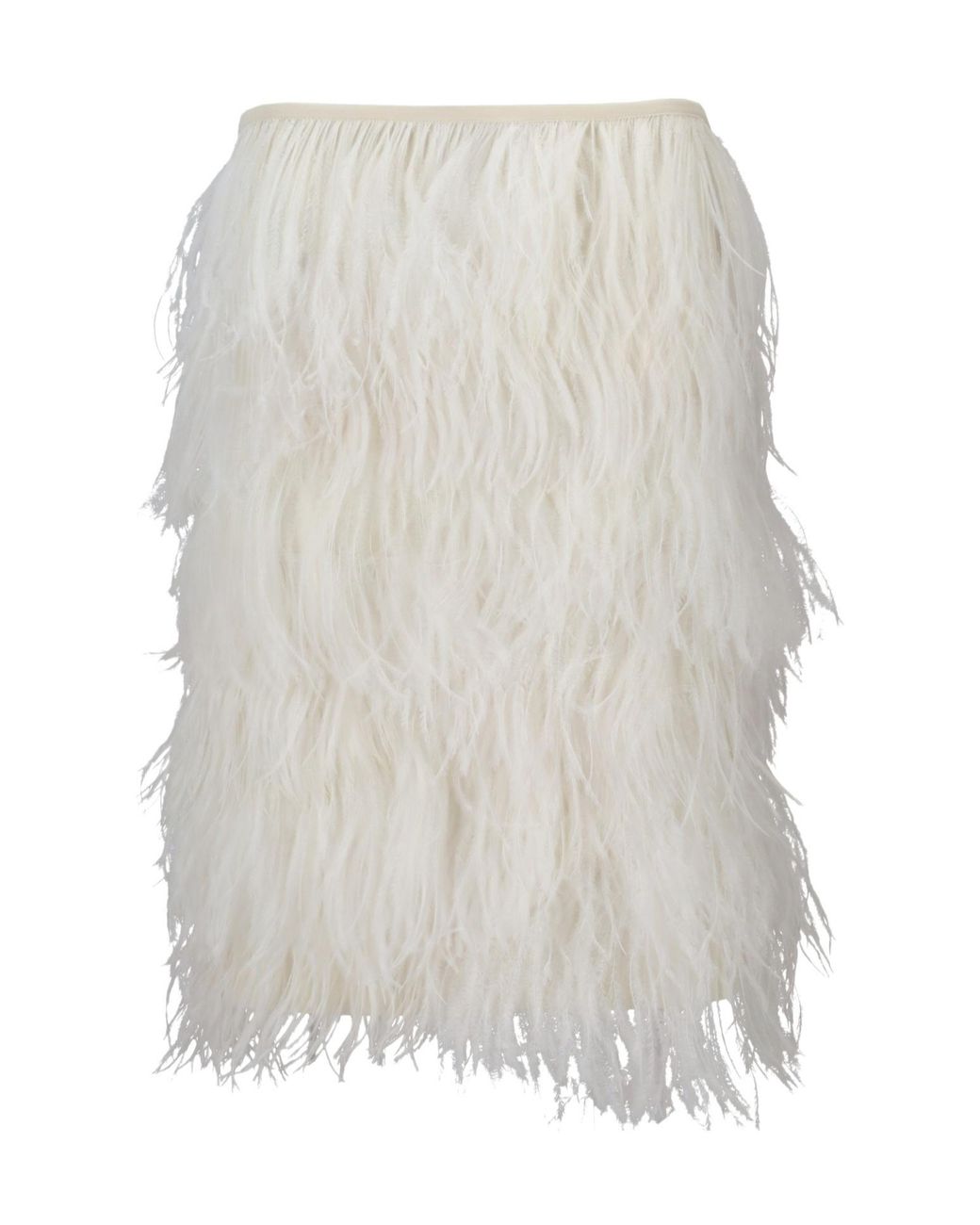 The Attico White Midi Skirt