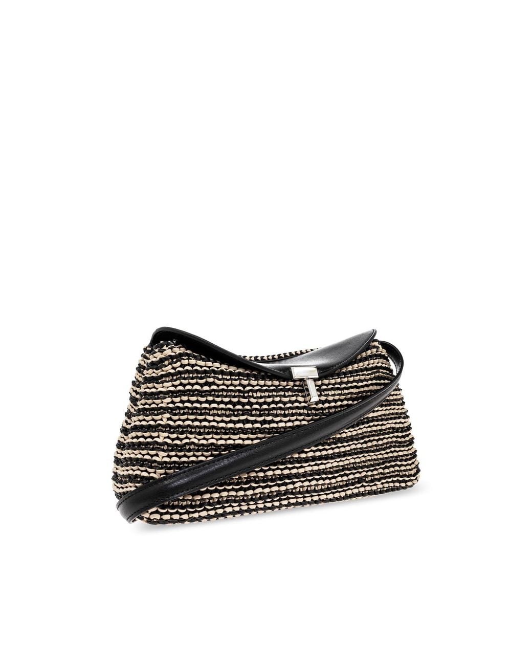 Totême Black Totême T-Lock Twist-Lock Clutch Bag