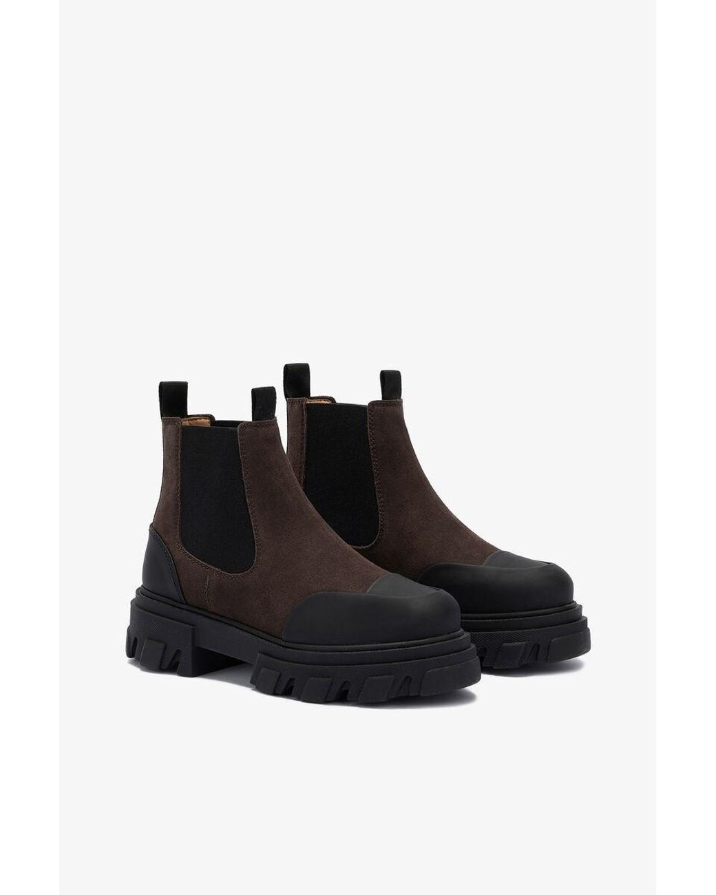 Ganni Black Cleated Low Chelsea Boots