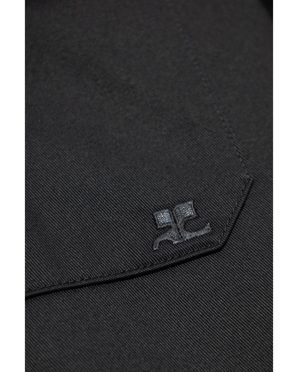 Courreges Black Long-Sleeved Shirt for men