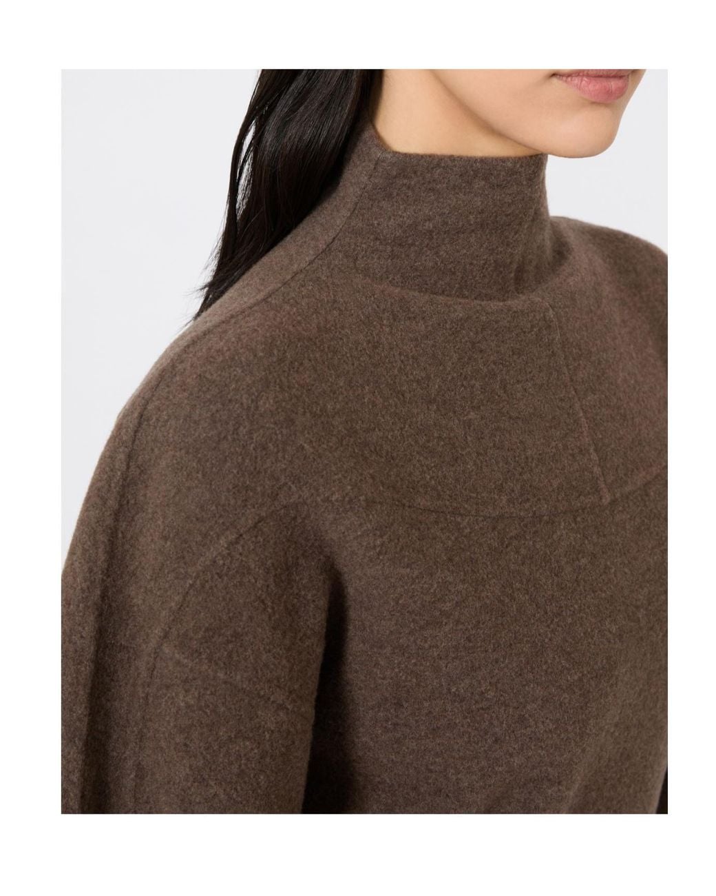 Max Mara Brown Tenuta High Neck Knitted Dress