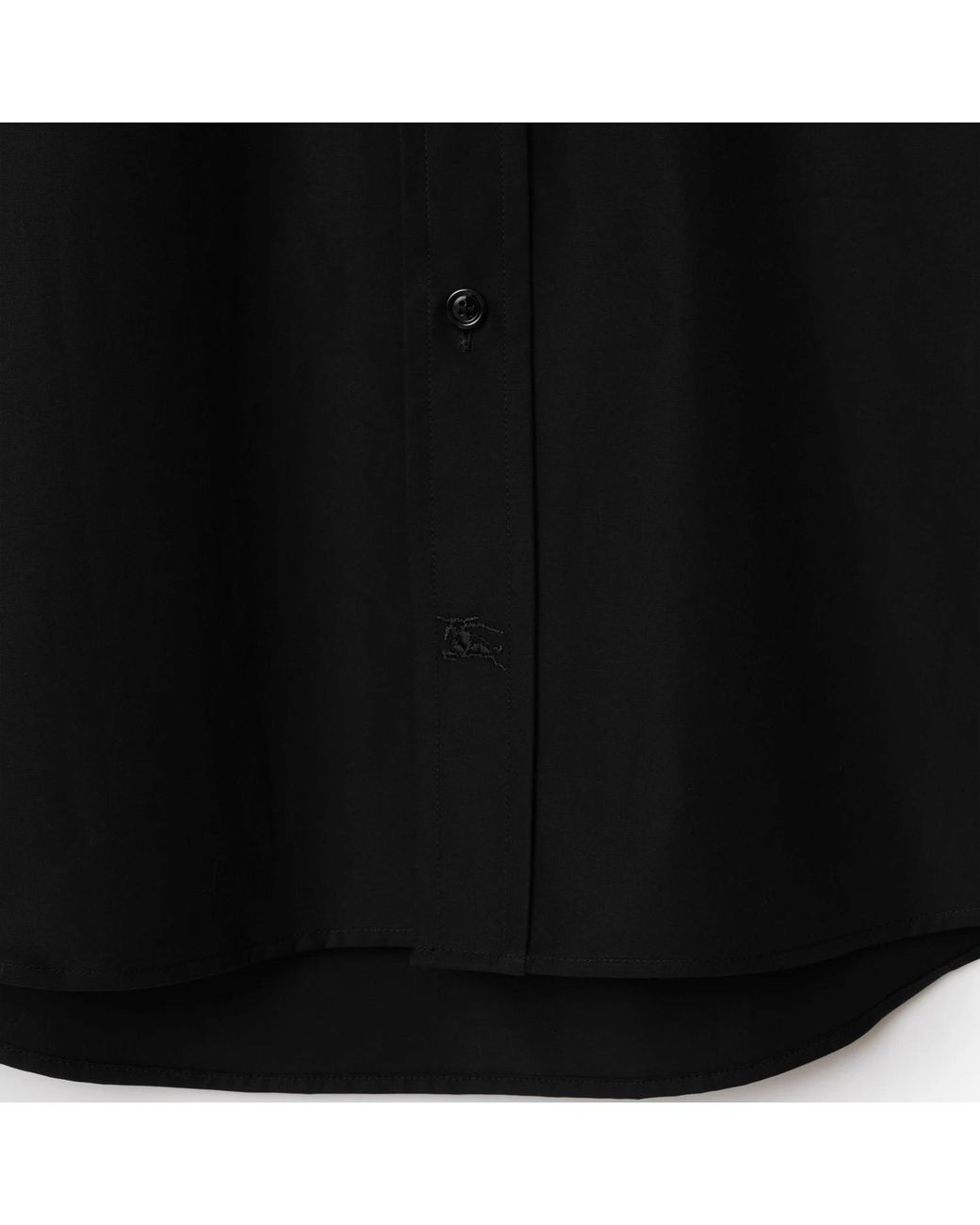 Burberry Black Ekd-Embroidered Cotton Shirt for men
