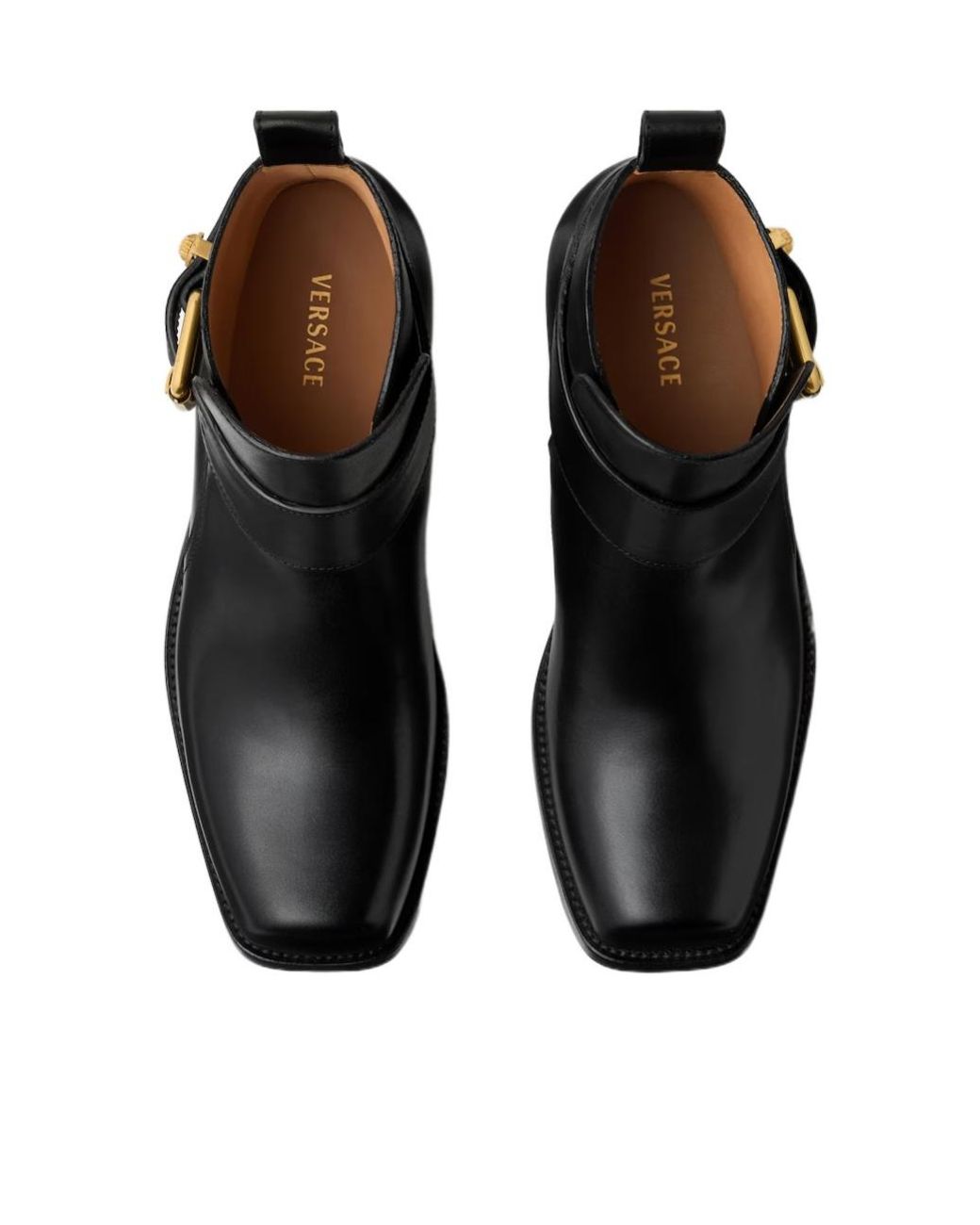 Versace Black Orlando Leather Boots for men