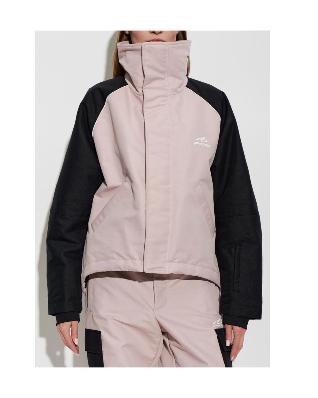 Balenciaga Multicolor Long-Sleeve Stand-Collar Ski Jacket