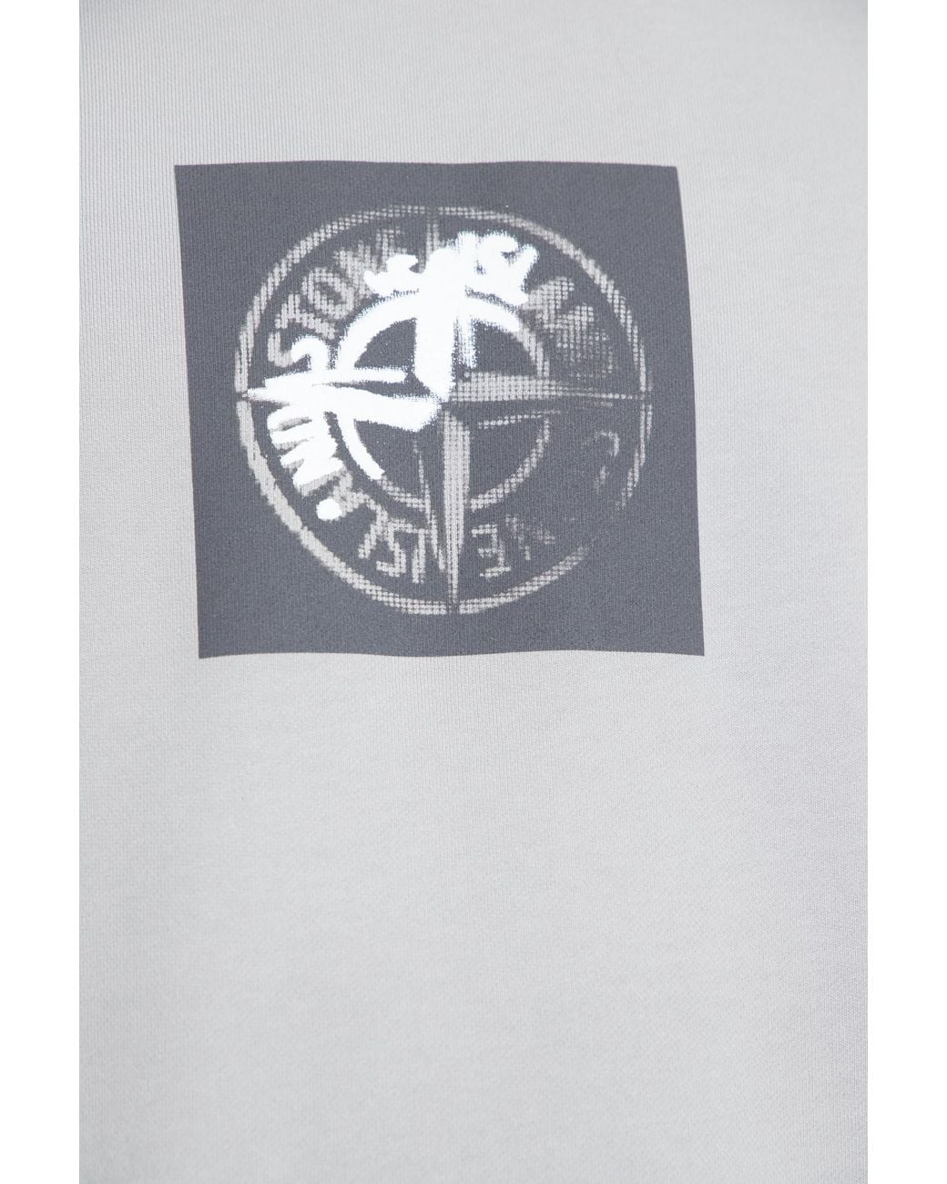 Stone Island Gray Jersey Cotton Sweatshirt for men