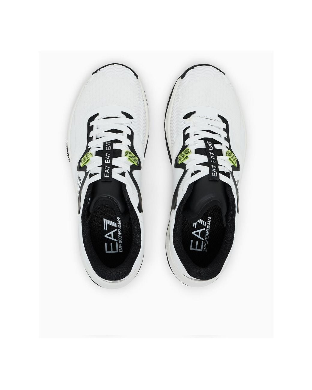 EA7 White Logo Printed Sport Shoes for men