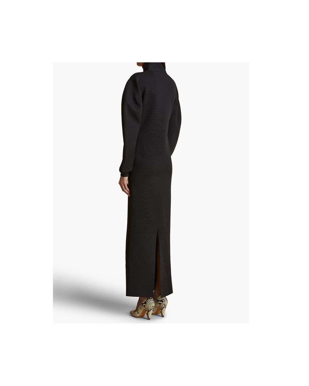 Khaite Black Storm Midi Dress