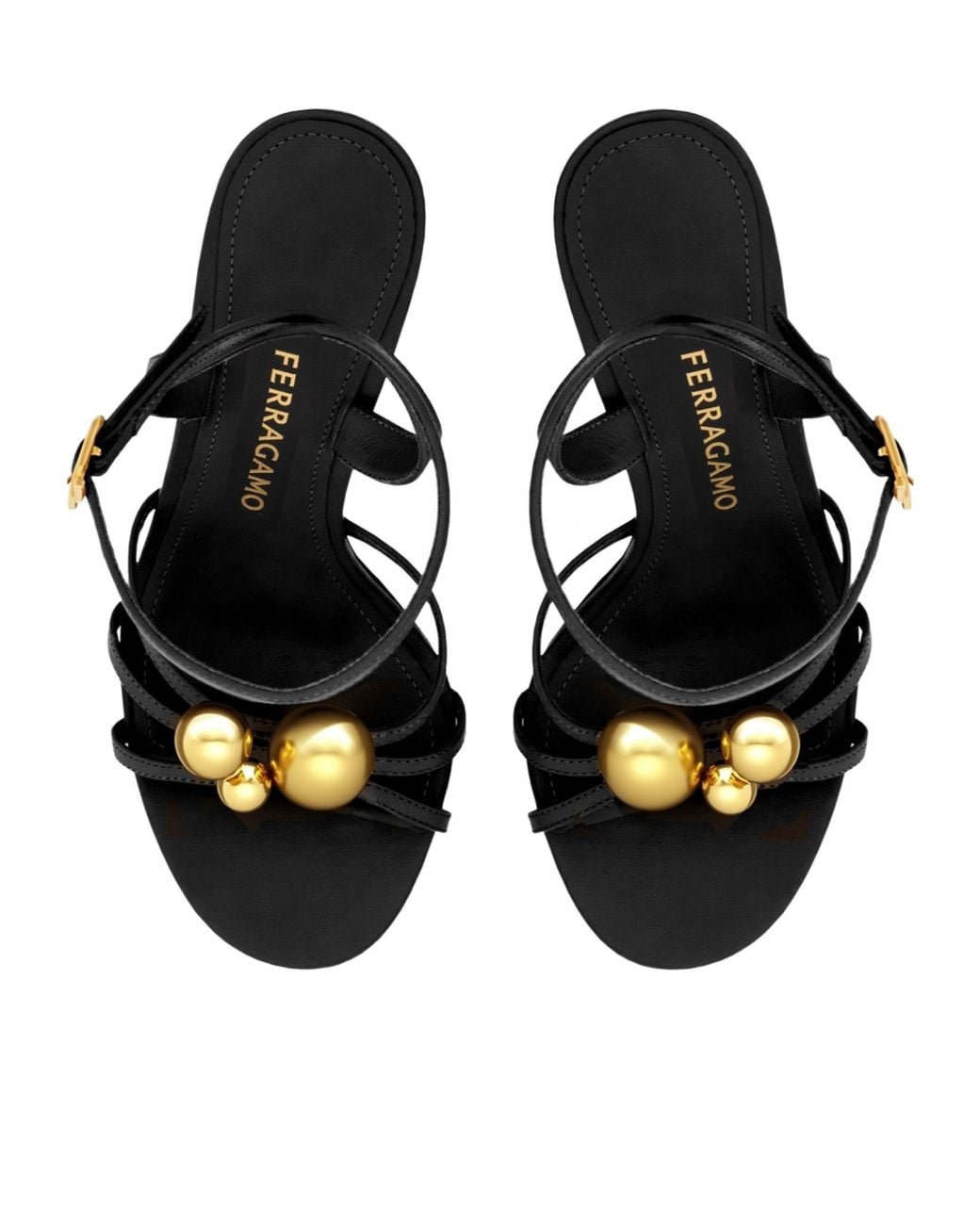 Ferragamo White Heeled Sandals "Karina"