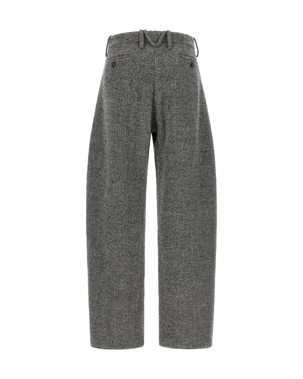 Magda Butrym Gray Casual Trousers With Belt Loops