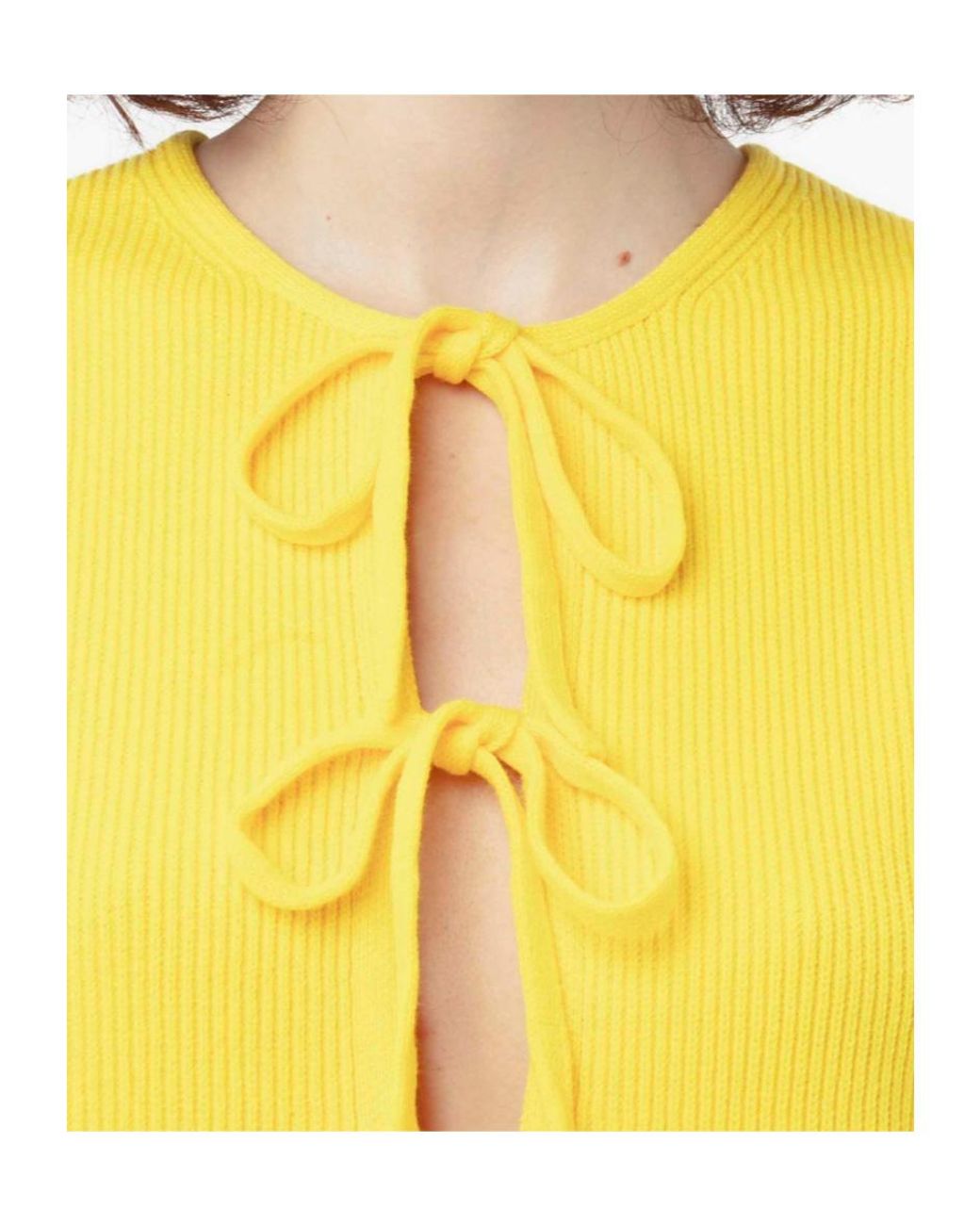 J.W. Anderson Yellow Jw Anderson Bow Tie Tank Top