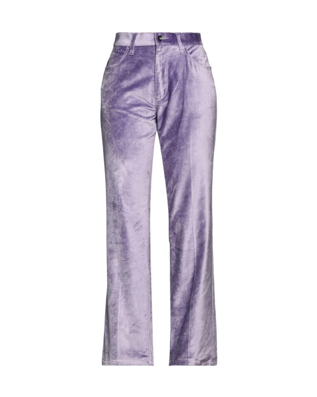 Rag & Bone Purple Solid-Colored Velvet Trousers