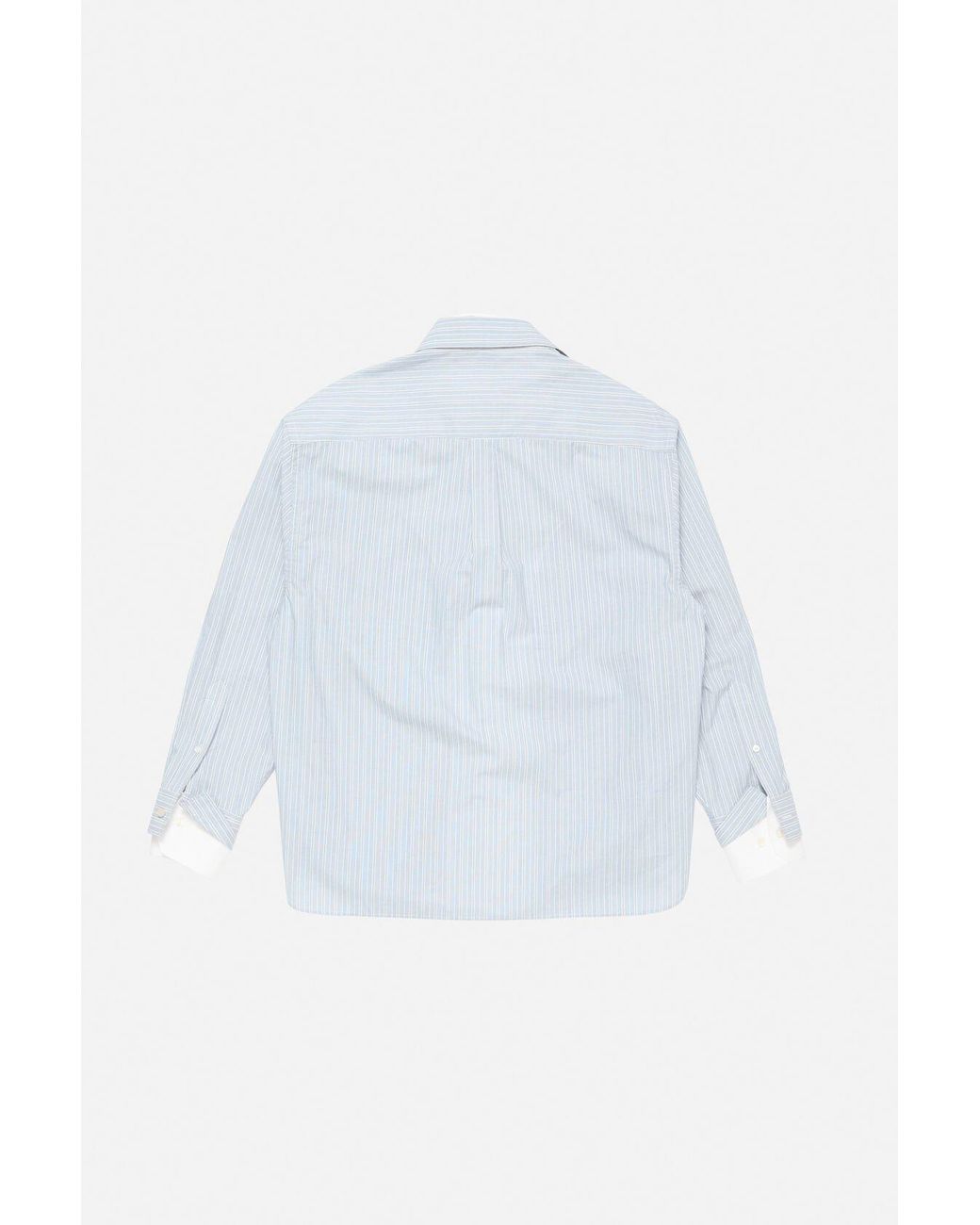 Acne Blue Layered Button-Up Shirt