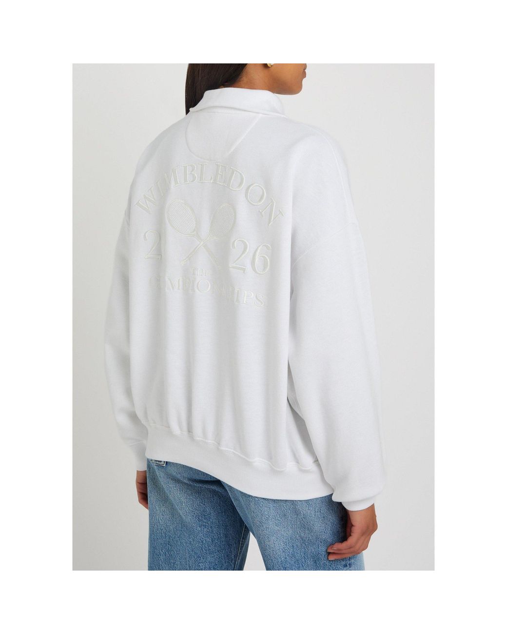Polo Ralph Lauren White Cotton Oversized-Fit Sweatshirt