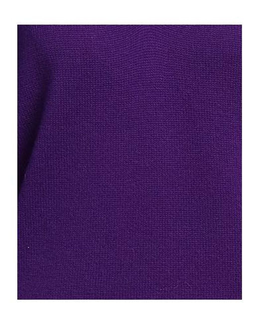 Sportmax Purple Minimal Solid Knit Sweater