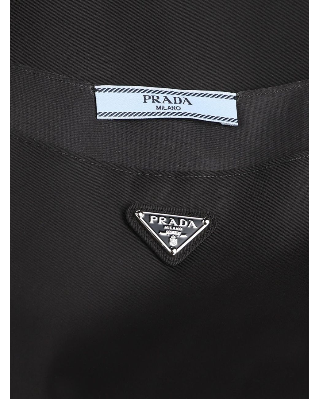 Prada Black Re-Nylon Logo Tank Top