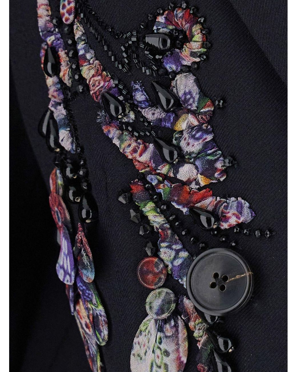 Dries Van Noten Black Double-Breasted Jacket