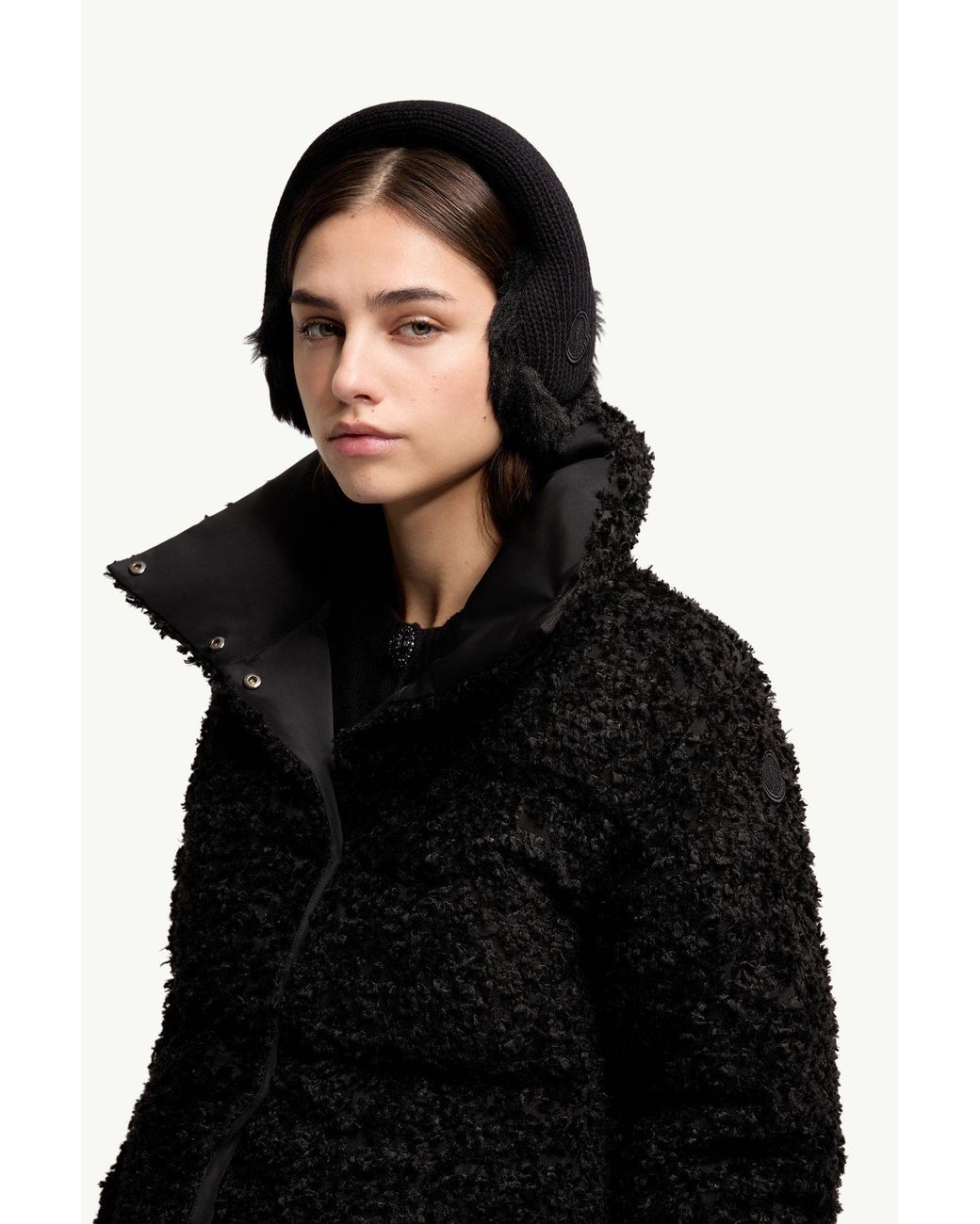 Moncler Black Wool Earmuffs
