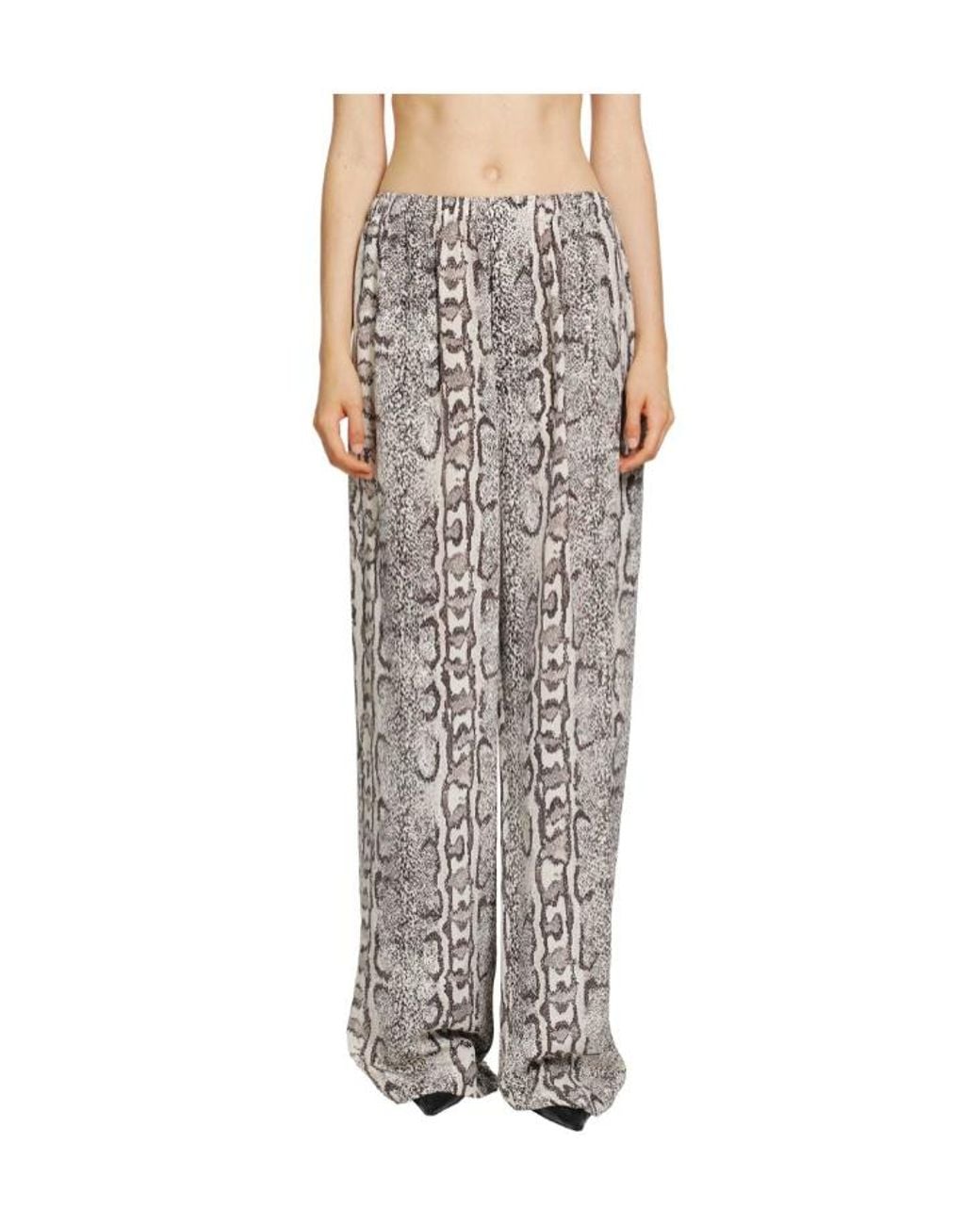 Balenciaga Multicolor Python Print Silk Pyjama Pants