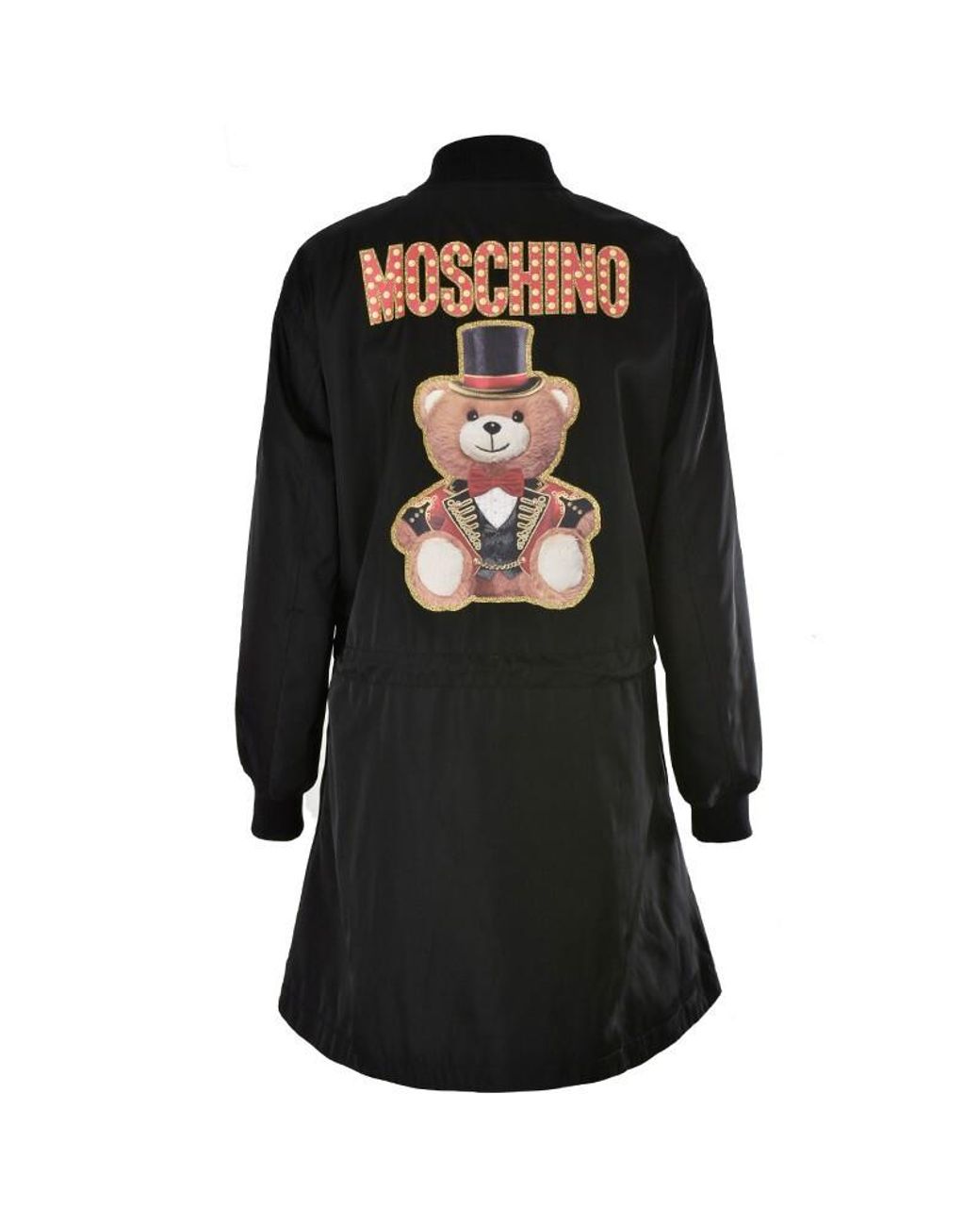 Moschino Black Teddy Bear Trench Coat