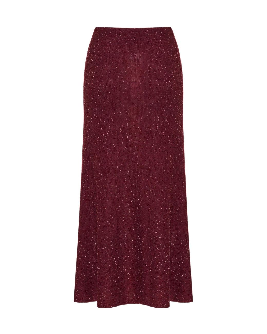 Gabriela Hearst Purple Sabine Beads-Detail Midi Skirt