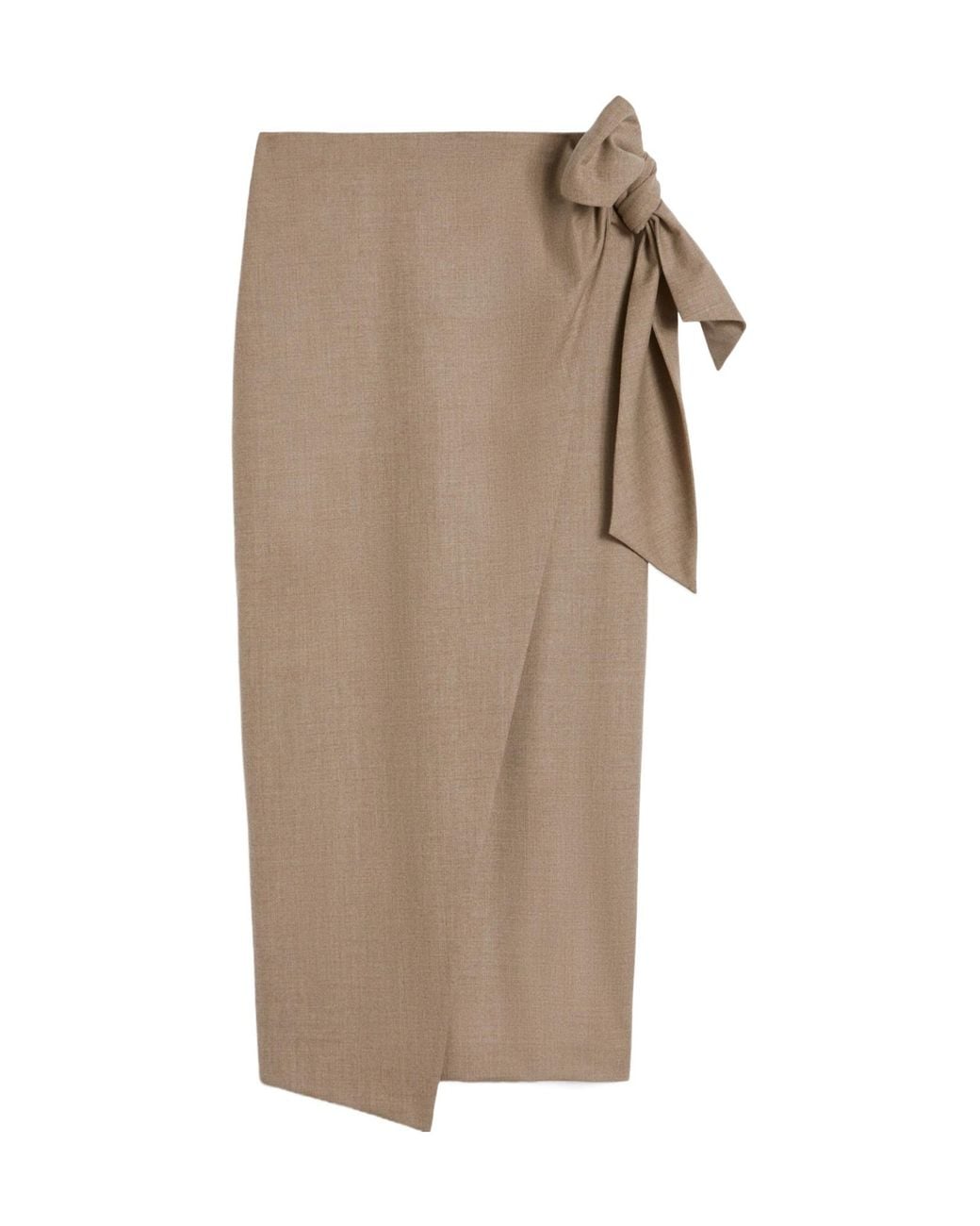 Max Mara Natural Long, Stretch-Cashmere Skirt