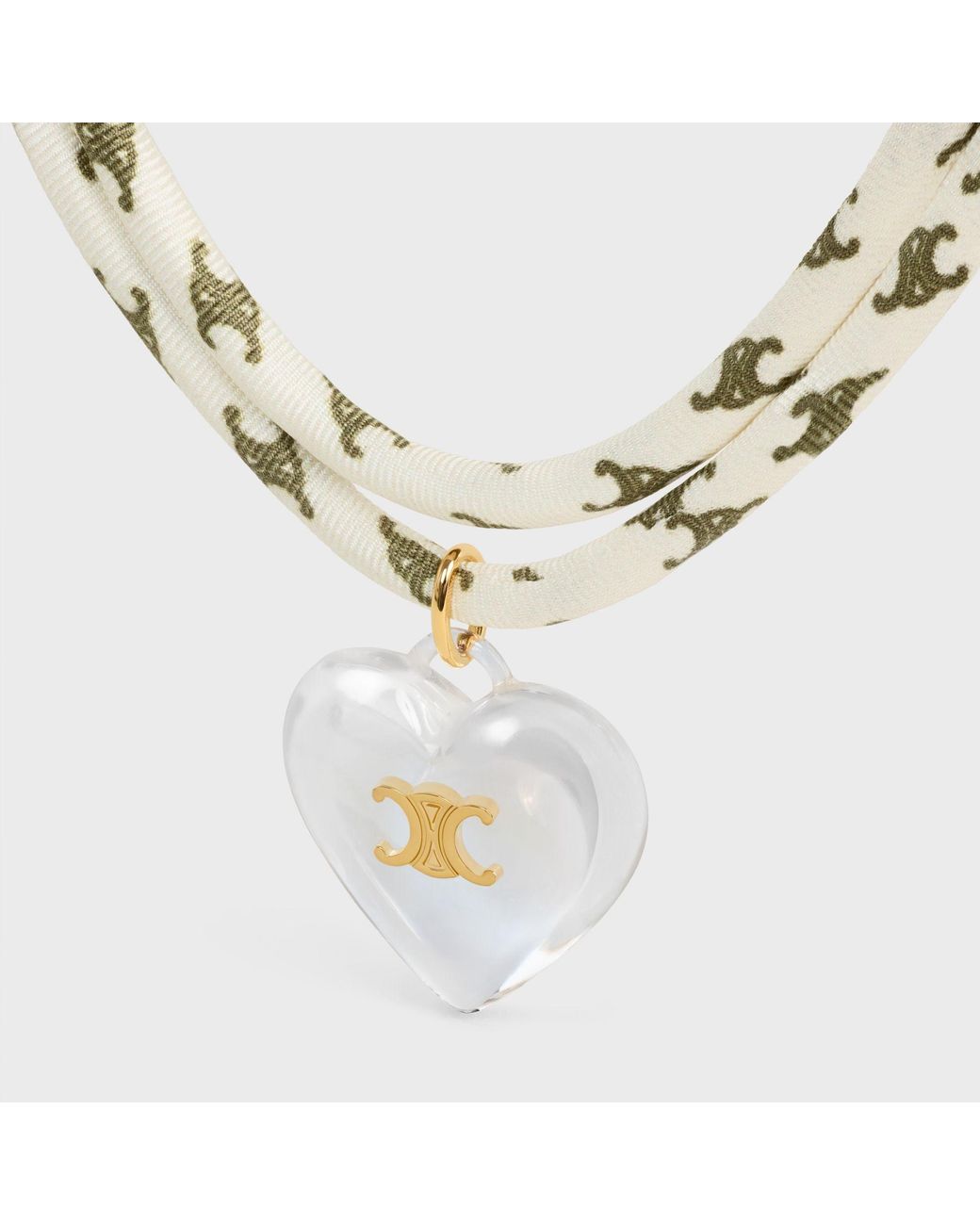 Céline Metallic Cœur Triomphe Necklace