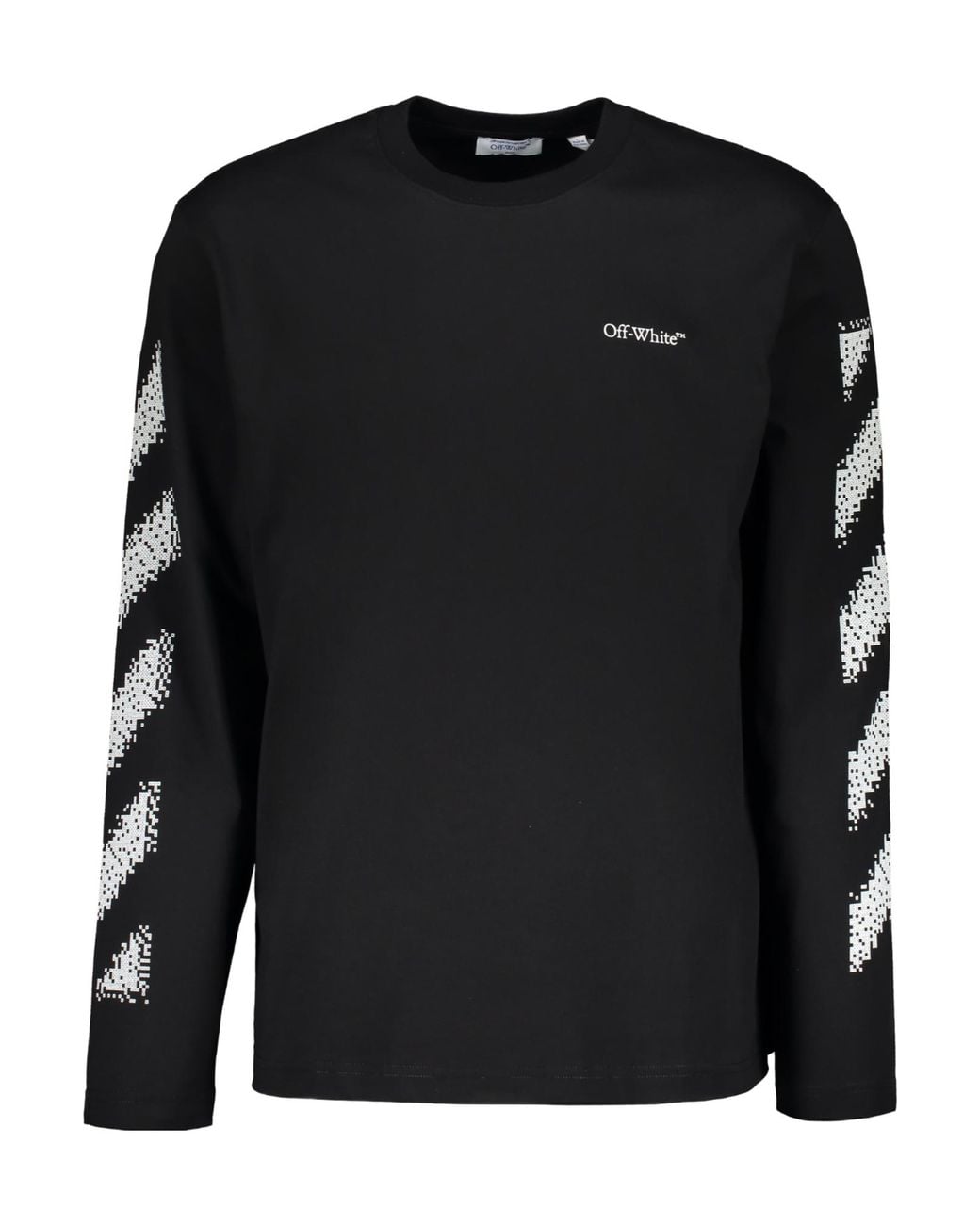Off-White c/o Virgil Abloh Black Graphic Sleeve Long-Sleeve T-Shirt for men