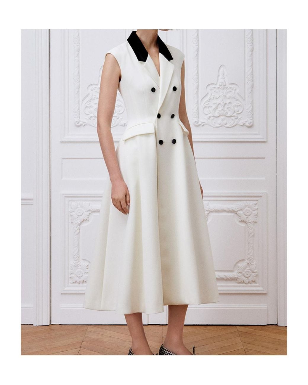 Dior White Mid-Length Flared Blazer Dress