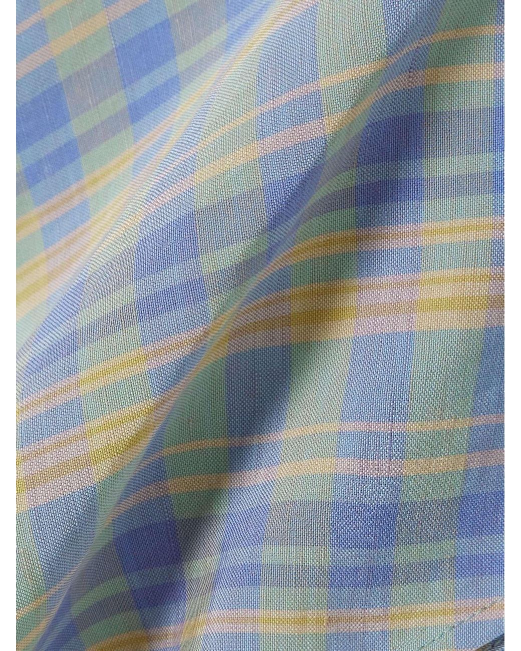 Totême Blue Pleated Checked Dress