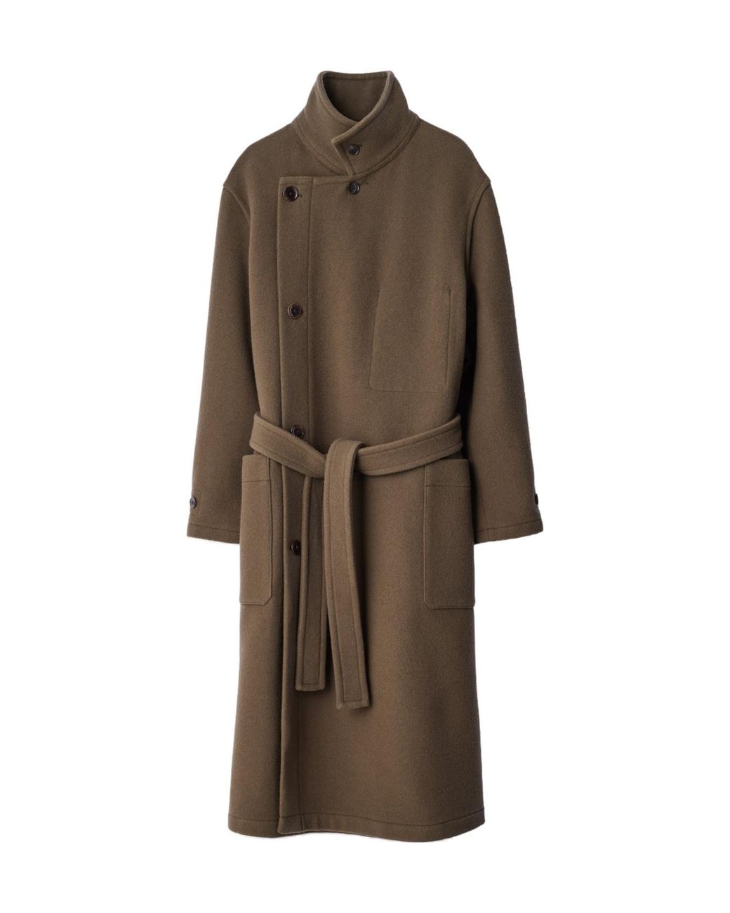Lemaire Brown Wrap Coat for men