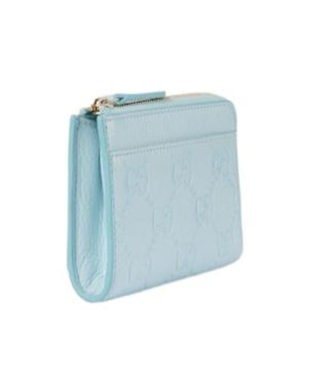 Gucci Blue Gg Emblem Zip Card Case