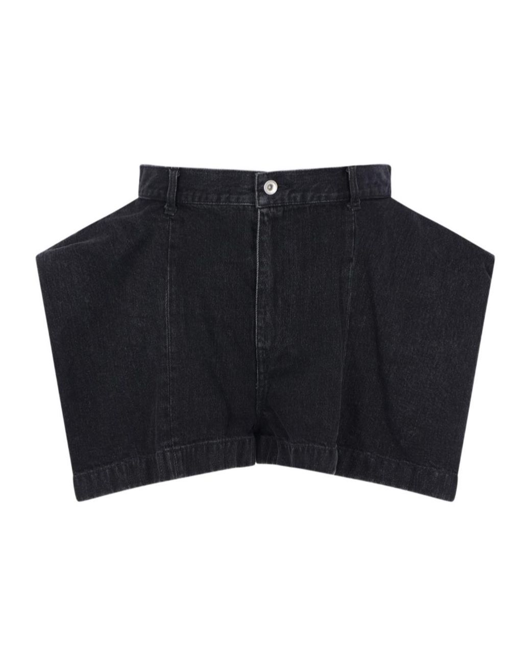 Sacai Blue Mid-Rise Denim Shorts