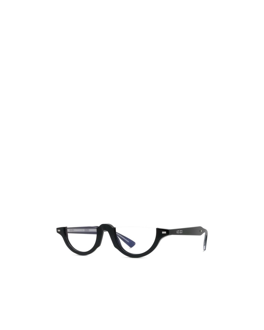 KENZO White Semi-Rimless Non-Prescription Glasses for men