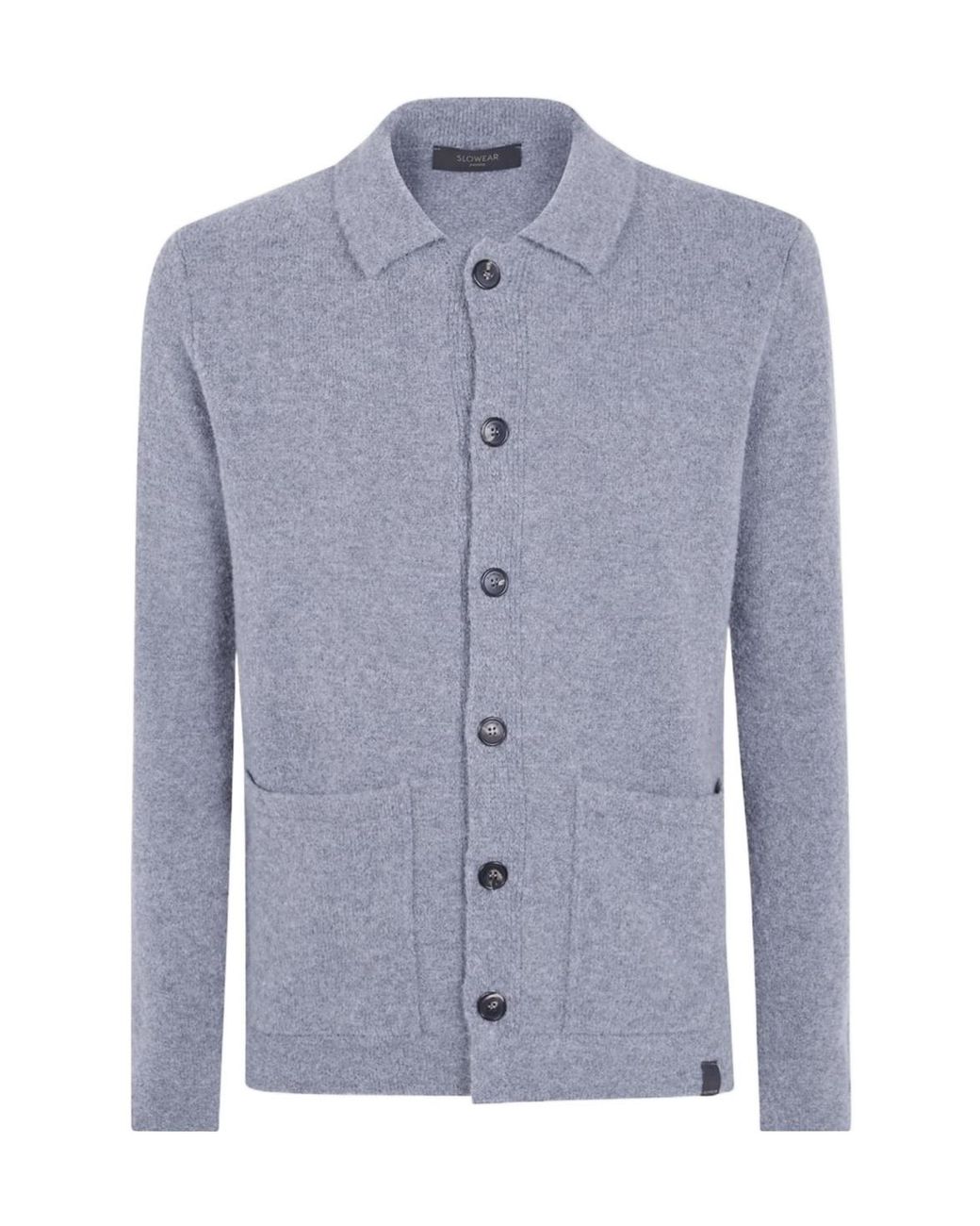 Zanone Blue Long Sleeved Cardigan for men