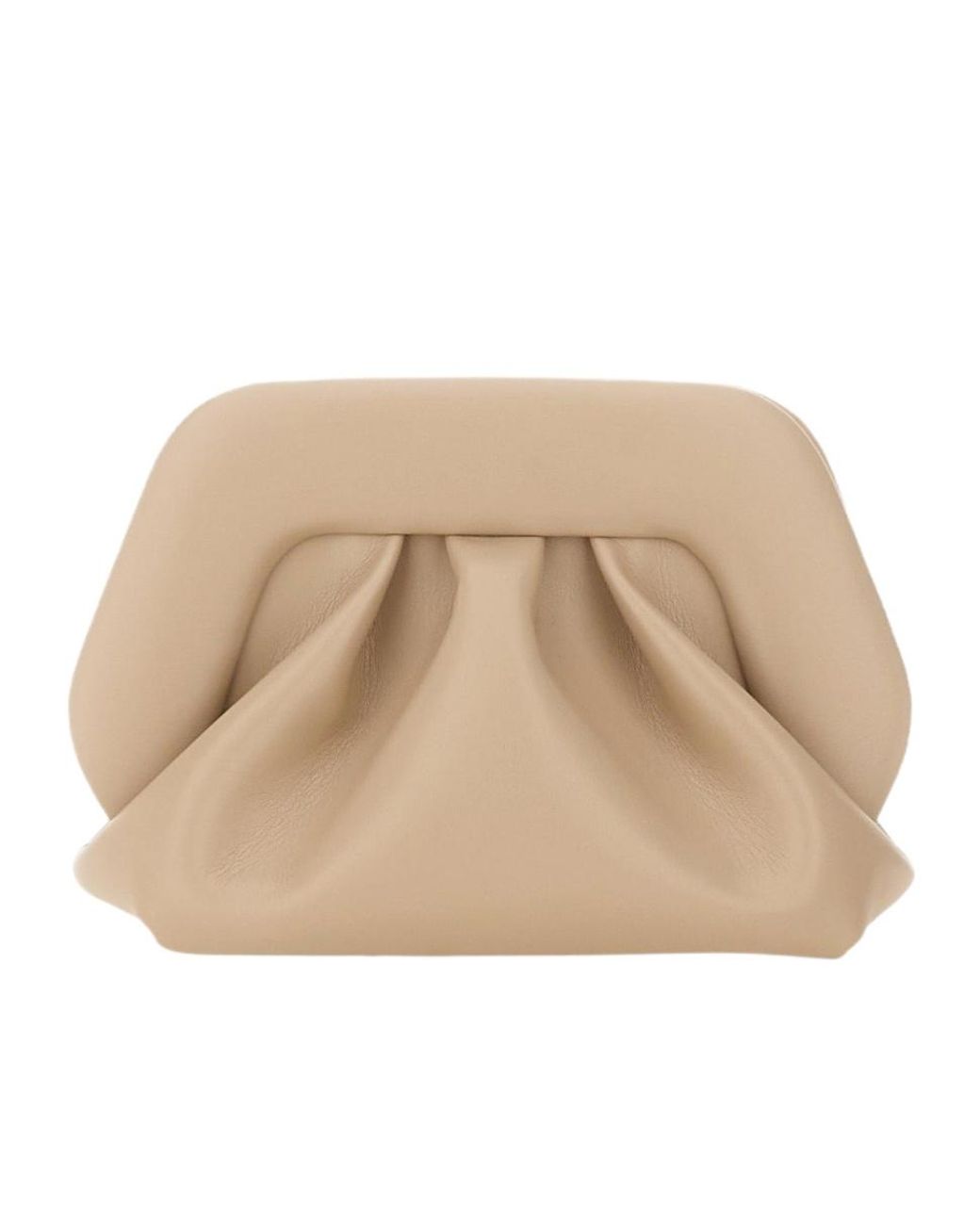 THEMOIRÈ Natural Gea Gathered Clutch Bag