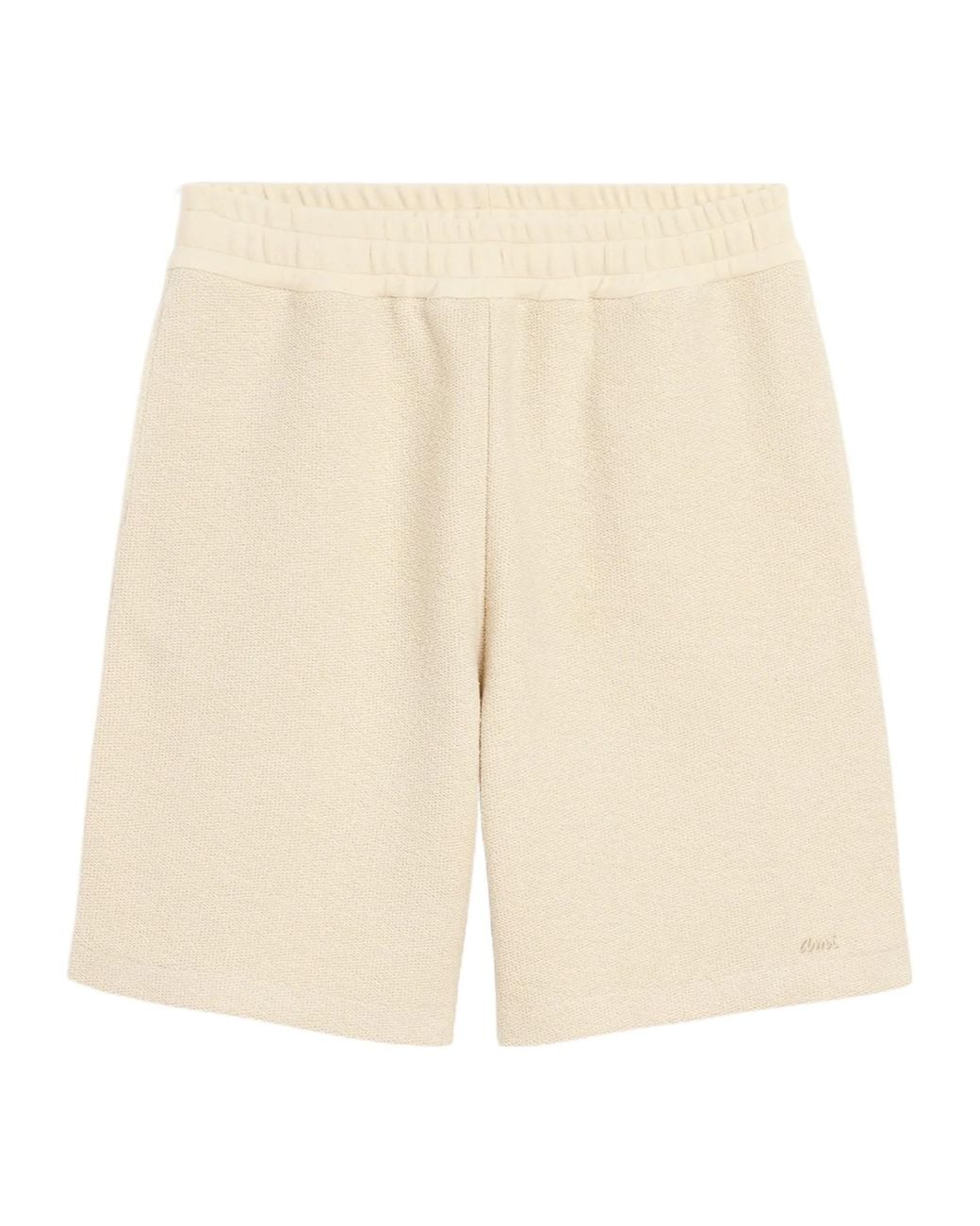 AMI Natural Curly Logo Detailed Bermuda Shorts for men