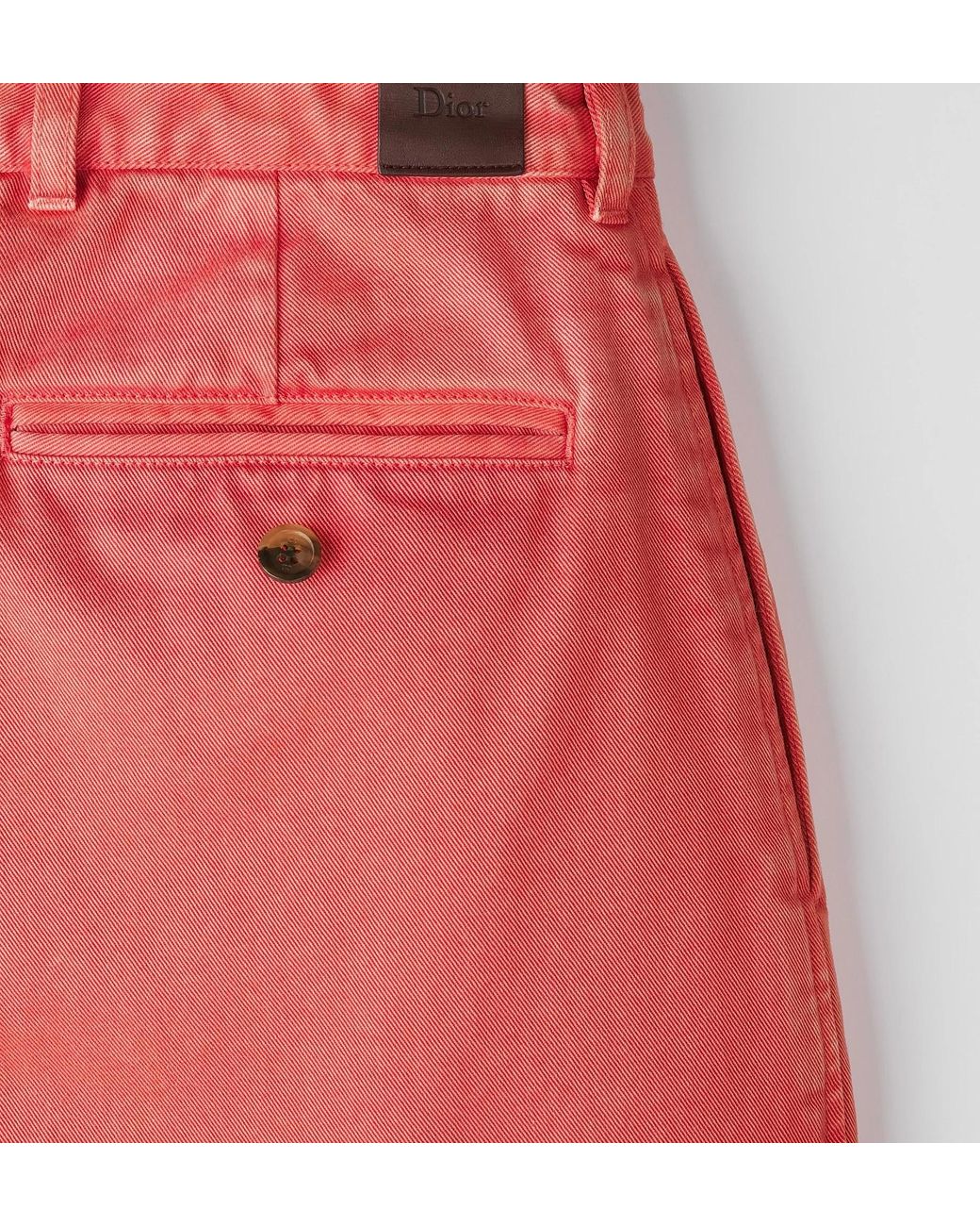 Dior Pink Pleated Chinos for men