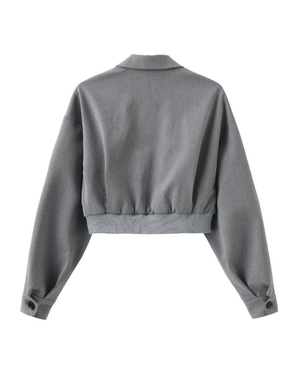 Marissa Chiara Gray Long-Sleeved Lapel Casual Jacket