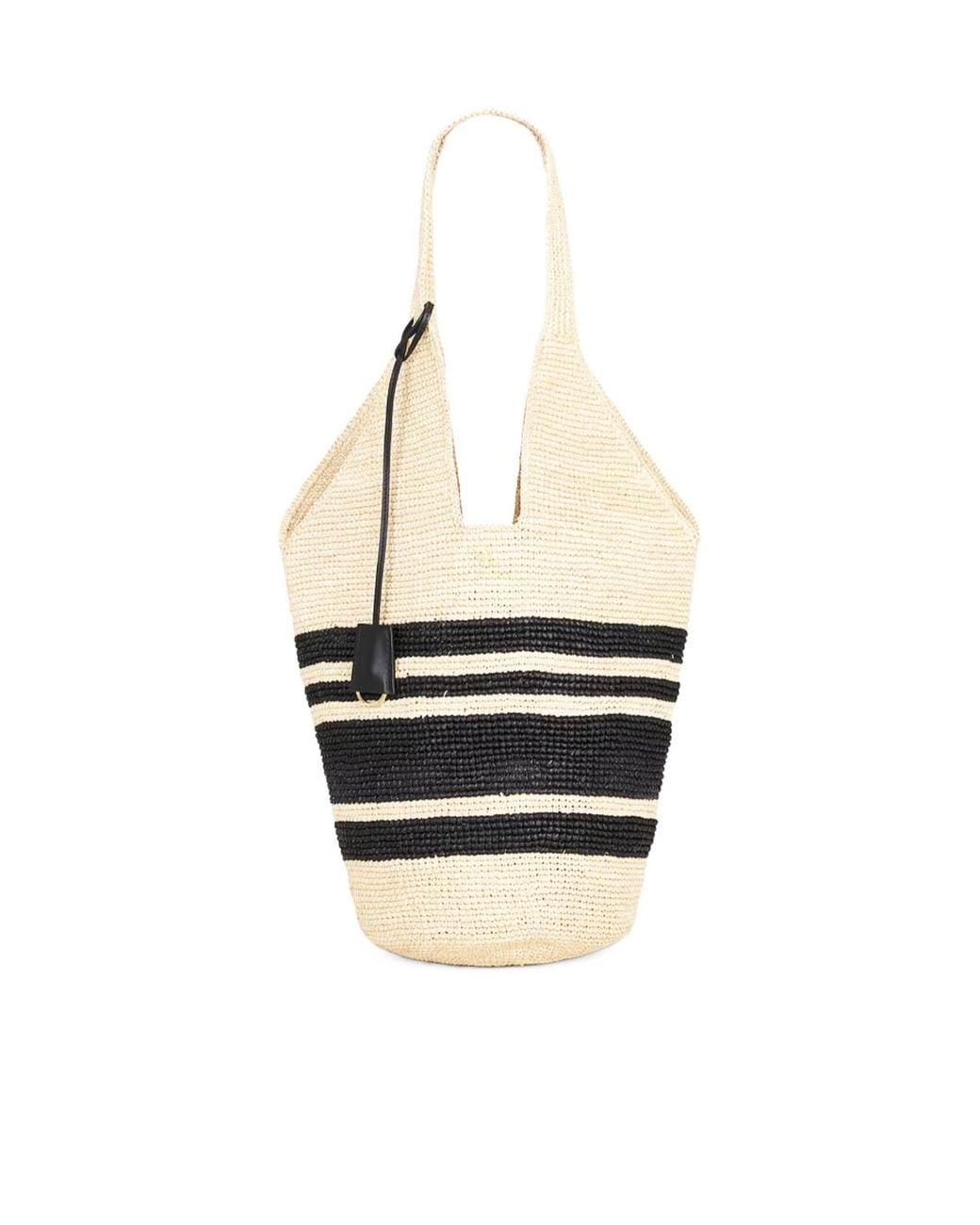 Anine Bing White Stripes Leah Tote Bag