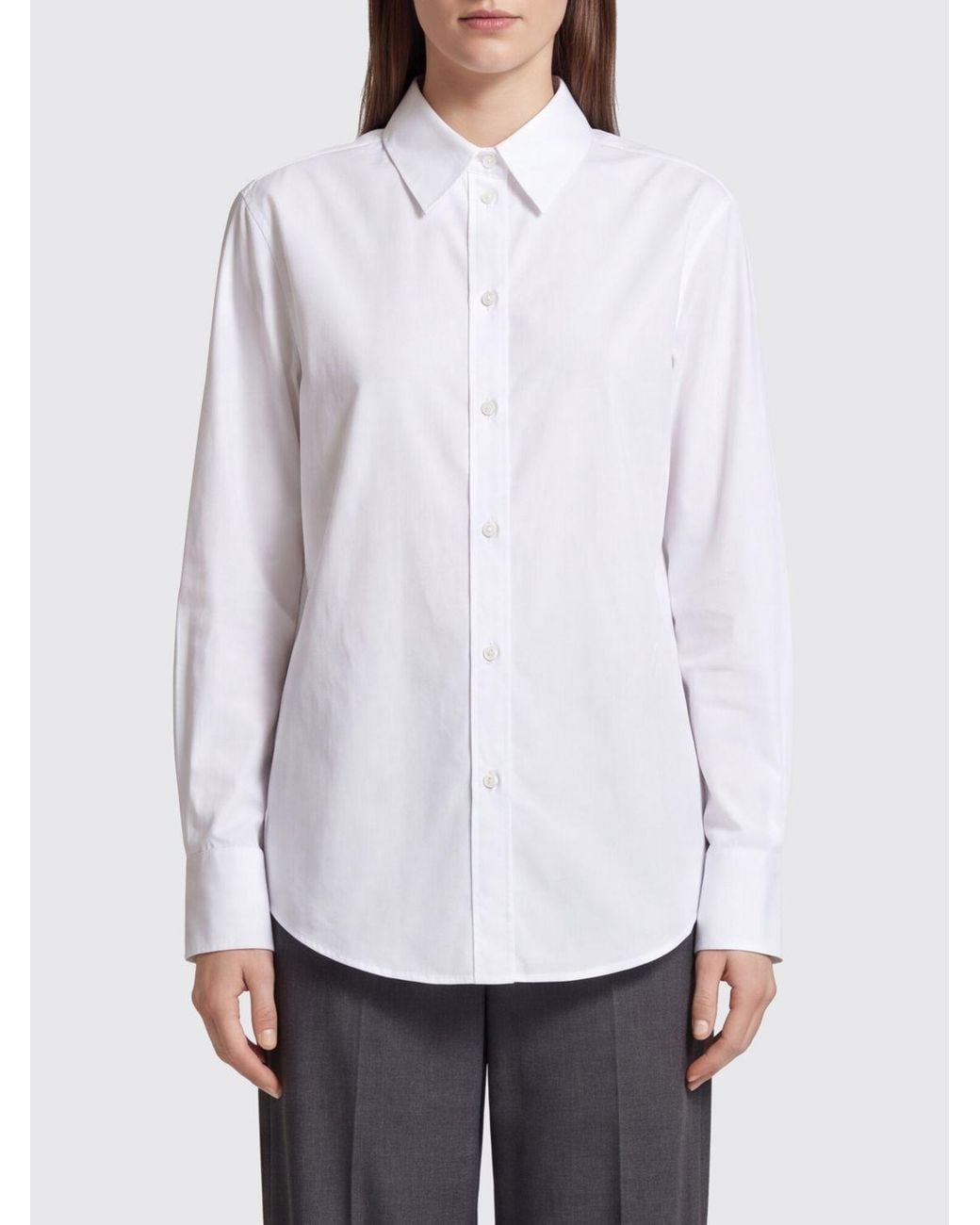 Calvin Klein White Relaxed Button-Up Shirt