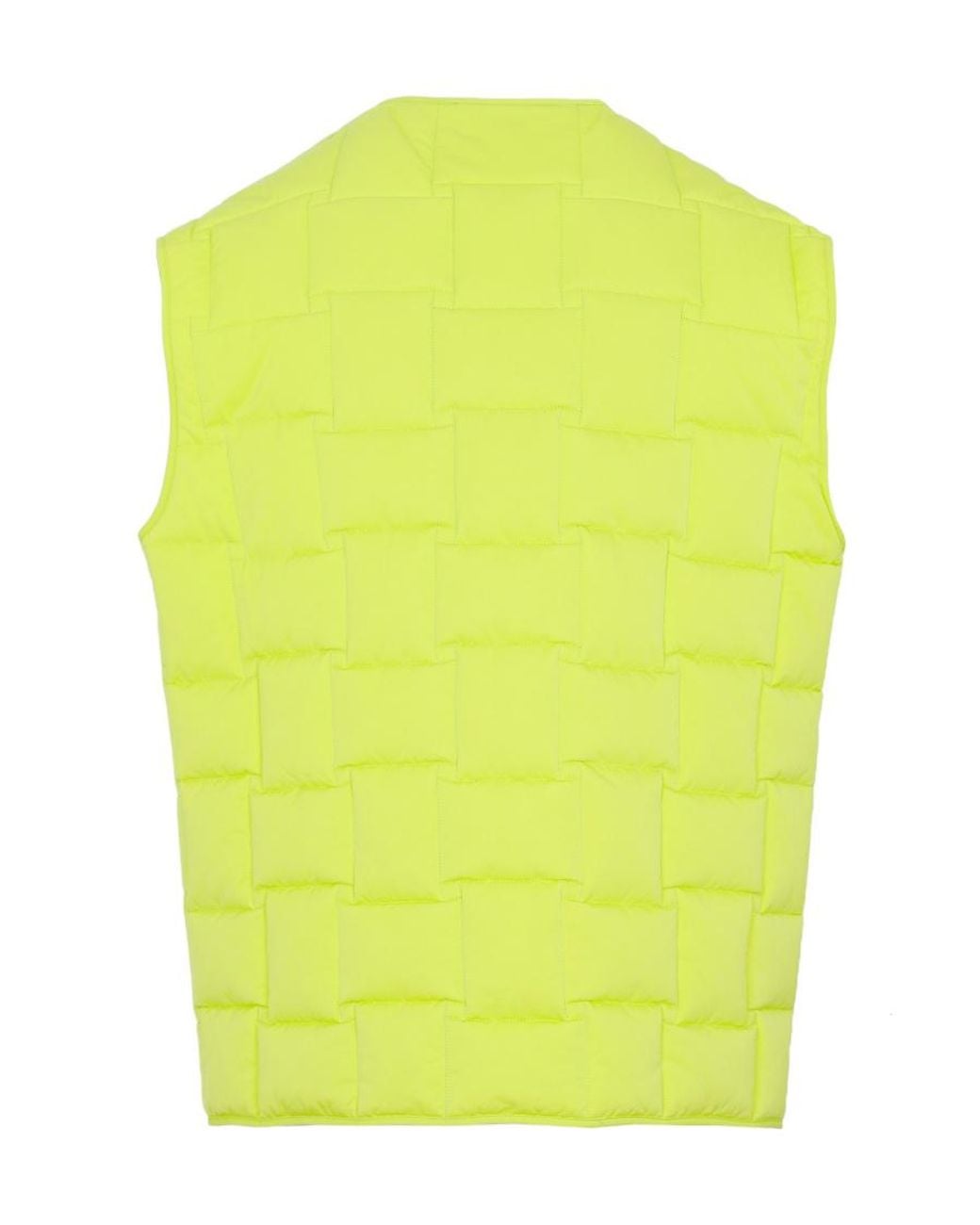 Bottega Veneta Yellow Buttoned V-Neck Padded Vest for men