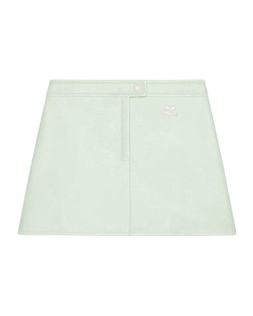 Courreges Green Courrèges Reedition Vinyl Mini Skirt