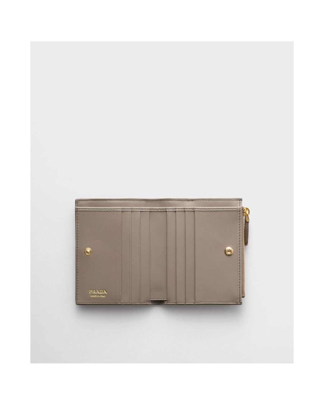Prada Gray Small Leather Wallet