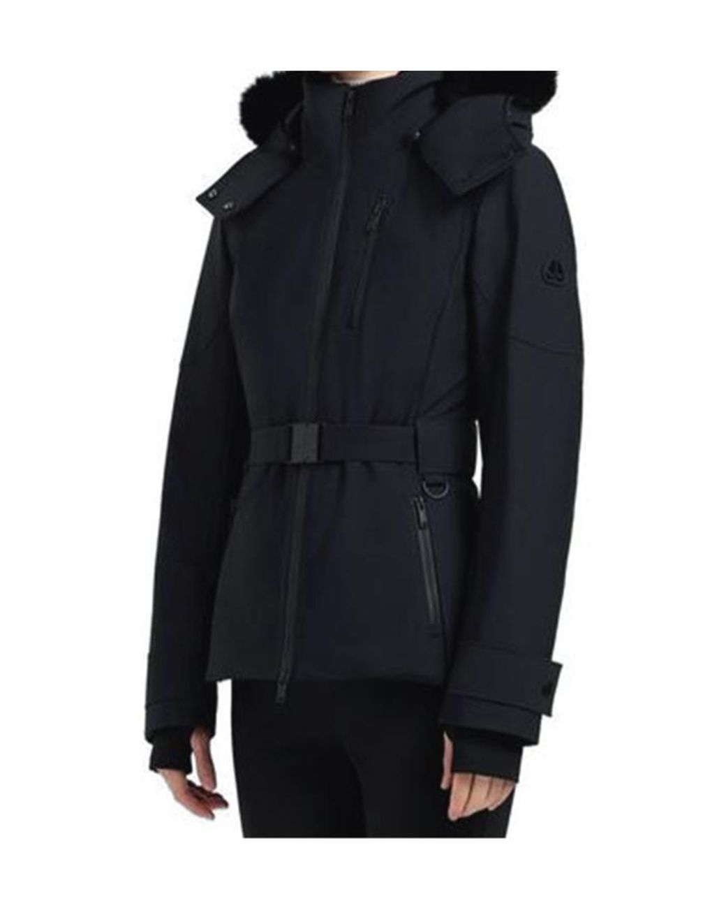 Moose Knuckles Blue Belted Jacket