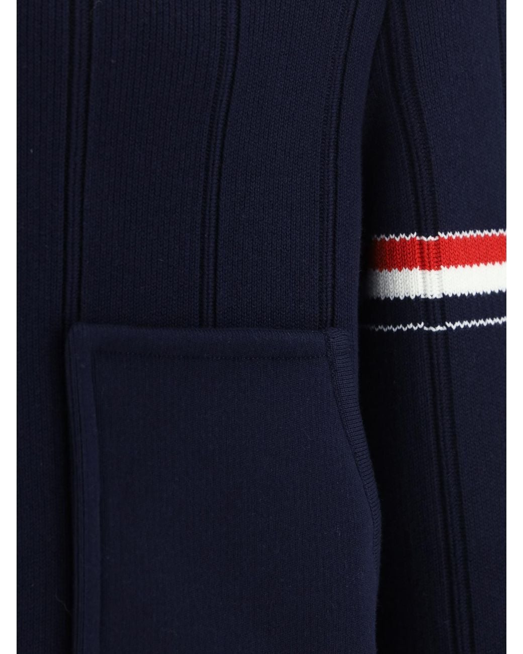 Thom Browne Blue Rwb Striped Shirt Jacket for men