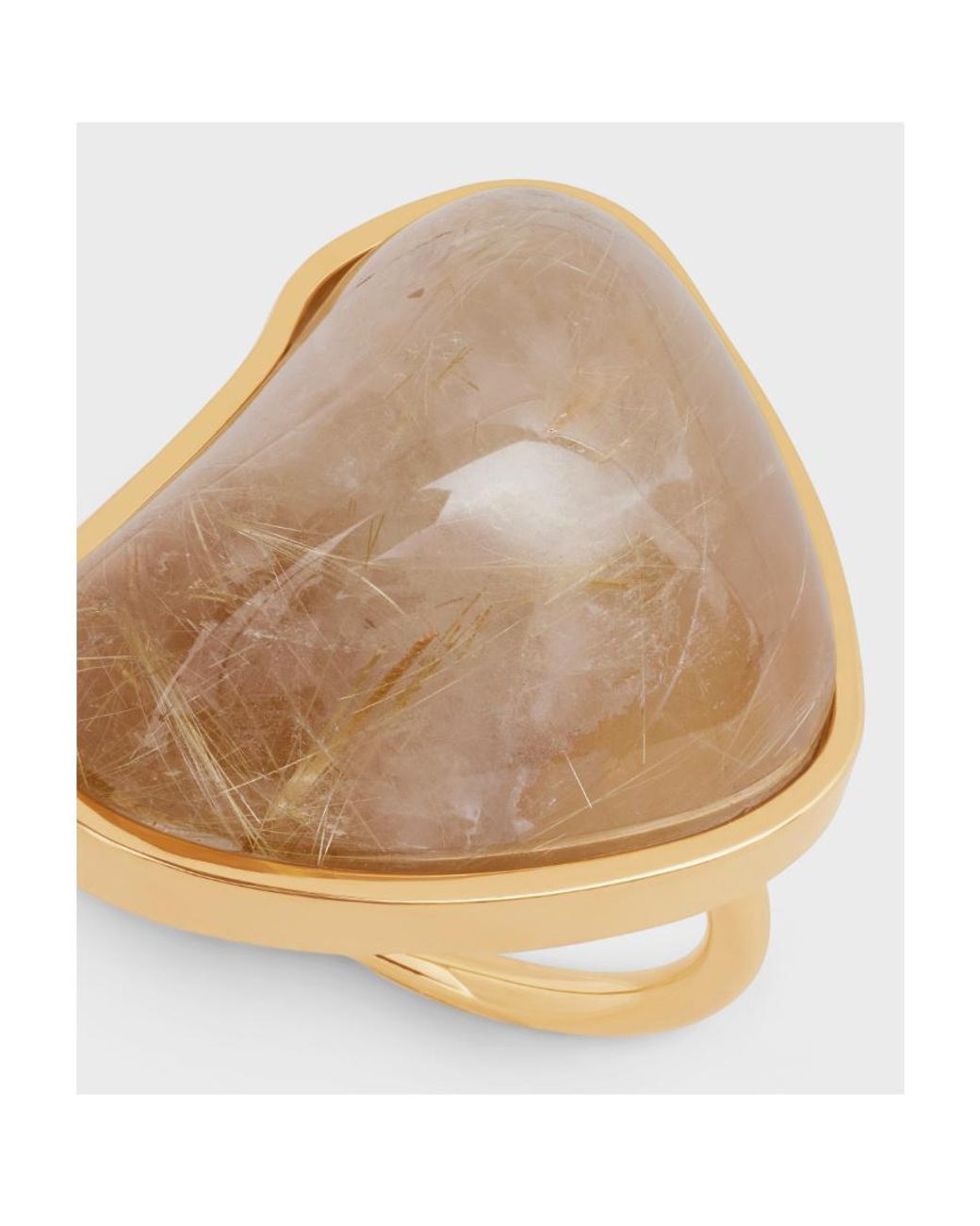 Céline White Decorated Rutile Quartz Ring