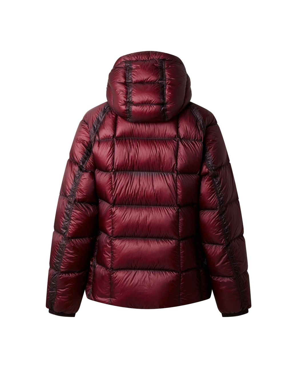 C P Company Red Quilted Hooded Down Puffer Jacket for men