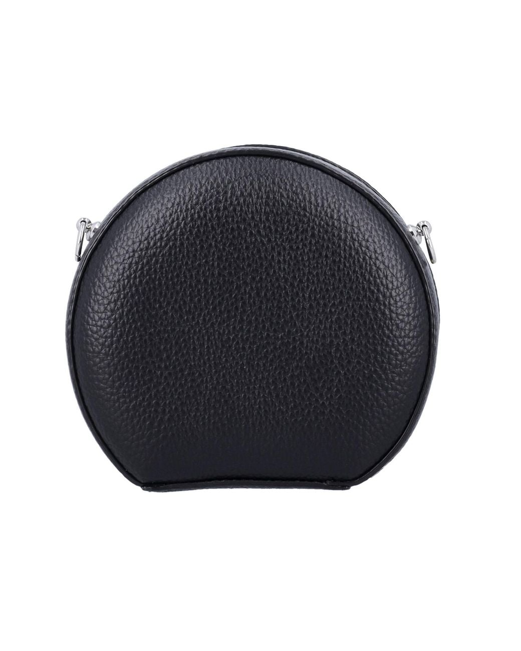 Vivienne Westwood Black Orb Plaque Mini Round Crossbody Bag